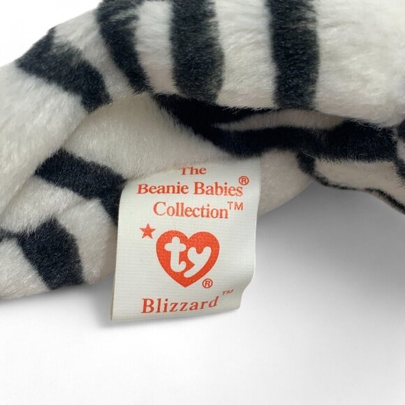 TY Beanie Babies Blizzard White Tiger 8" Plush Toy Collectible 1996 NWT - Picture 4 of 6